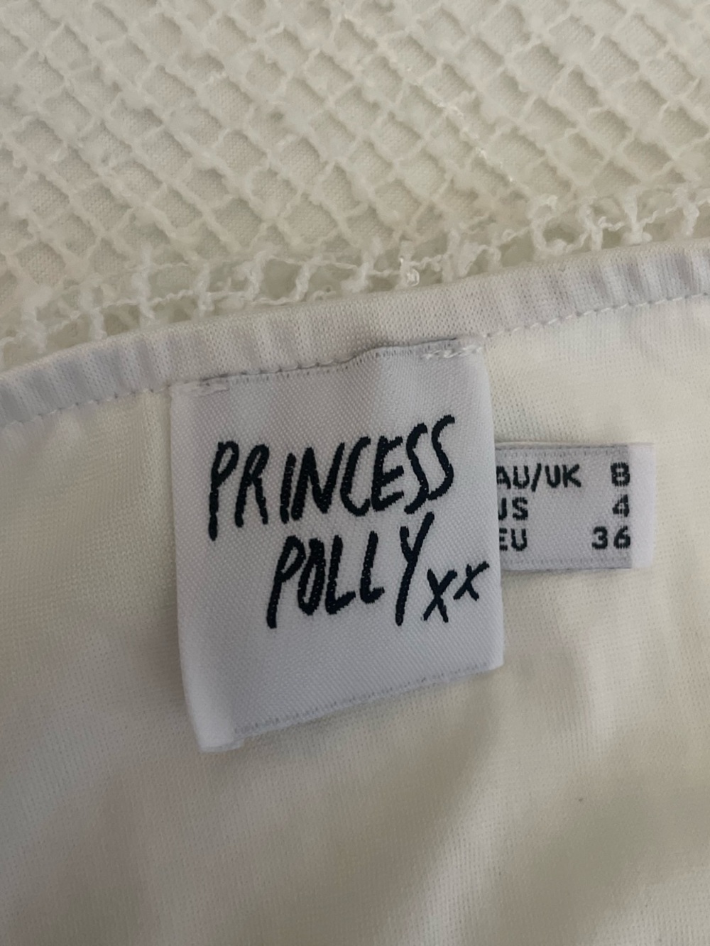 Princess Polly White Top and Mini Skirt Set - Picture 4 of 4